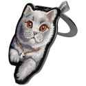 NIMMY zawieszka magnetyczna DENIM FASHION BRITISH SHORTHAIR CAT czarna