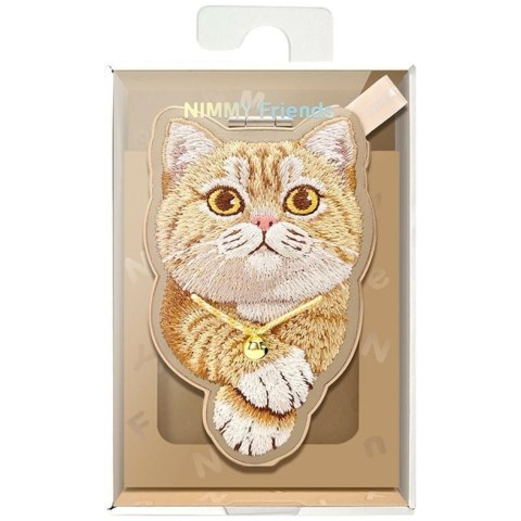NIMMY zawieszka magnetyczna DENIM FASHION GINGER CAT brązowa