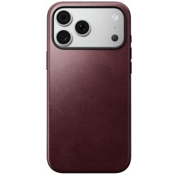 NOMAD futerał skórzany do IPHONE 18 Pro Max/17 Pro Max kompatybilny z MagSafe (Modern Leather Case Horween Leather) burgundowy