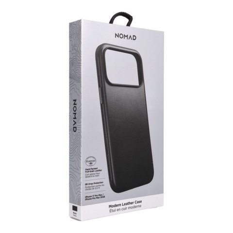 NOMAD futerał skórzany do IPHONE 18 Pro Max/17 Pro Max kompatybilny z MagSafe (Modern Leather Case Horween Leather) czarny