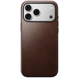 NOMAD futerał skórzany do IPHONE 18 Pro Max/17 Pro Max kompatybilny z MagSafe (Modern Leather Case Horween Leather) rustic brown