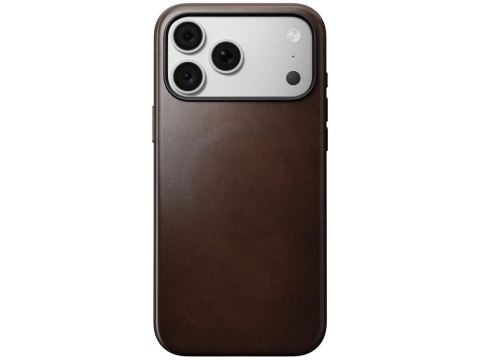 NOMAD futerał skórzany do IPHONE 18 Pro Max/17 Pro Max kompatybilny z MagSafe (Modern Leather Case Horween Leather) rustic brown