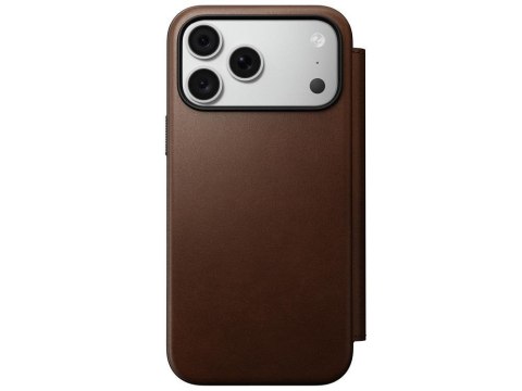 NOMAD futerał skórzany do IPHONE 18 Pro Max/17 Pro Max kompatybilny z MagSafe (Modern Leather Folio ECCO Leather) brązowy
