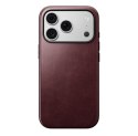 NOMAD futerał skórzany do IPHONE 18 Pro/17 Pro kompatybilny z MagSafe (Modern Leather Case Horween Leather) burgundowy
