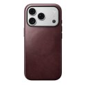 NOMAD futerał skórzany do IPHONE 18 Pro/17 Pro kompatybilny z MagSafe (Modern Leather Case Horween Leather) burgundowy
