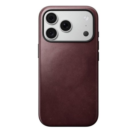 NOMAD futerał skórzany do IPHONE 18 Pro/17 Pro kompatybilny z MagSafe (Modern Leather Case Horween Leather) burgundowy