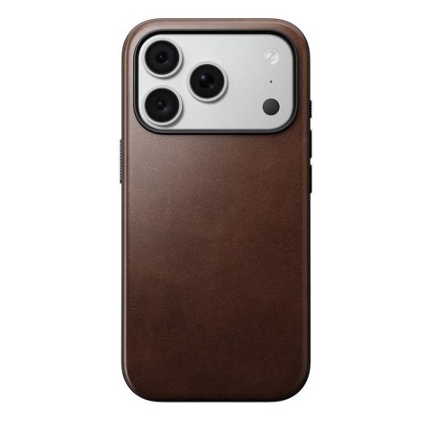 NOMAD futerał skórzany do IPHONE 18 Pro/17 Pro kompatybilny z MagSafe (Modern Leather Case Horween Leather) rustic brown