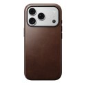 NOMAD futerał skórzany do IPHONE 18 Pro/17 Pro kompatybilny z MagSafe (Modern Leather Case Horween Leather) rustic brown