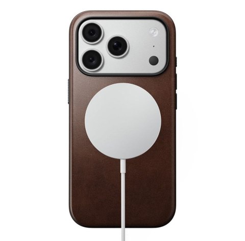 NOMAD futerał skórzany do IPHONE 18 Pro/17 Pro kompatybilny z MagSafe (Modern Leather Case Horween Leather) rustic brown