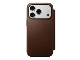 NOMAD futerał skórzany do IPHONE 18 Pro/17 Pro kompatybilny z MagSafe (Modern Leather Folio ECCO Leather) brązowy