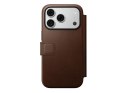 NOMAD futerał skórzany do IPHONE 18 Pro/17 Pro kompatybilny z MagSafe (Modern Leather Folio ECCO Leather) brązowy