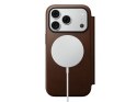 NOMAD futerał skórzany do IPHONE 18 Pro/17 Pro kompatybilny z MagSafe (Modern Leather Folio ECCO Leather) brązowy