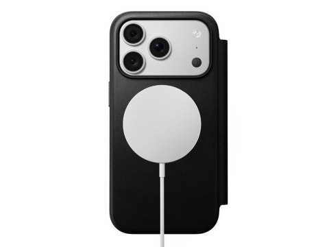 NOMAD futerał skórzany do IPHONE 18 Pro/17 Pro kompatybilny z MagSafe (Modern Leather Folio ECCO Leather) czarny