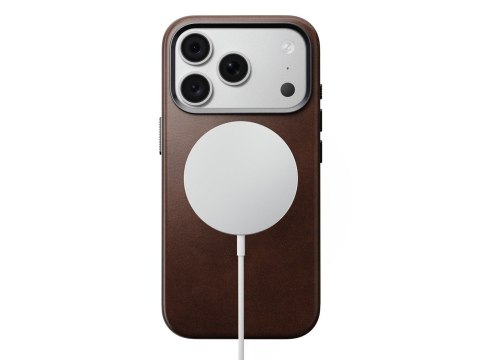 NOMAD futerał skórzany do IPHONE 18 Pro/17 Pro kompatybilny z MagSafe (Traditional Leather Case Horween Leather) rustic brown