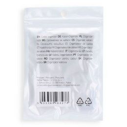 Opaska na kable samoprzylepna z rzepem Blue Star PJ-COZ413 - szara (10 szt.)