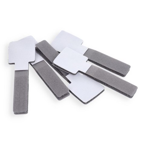Opaska na kable samoprzylepna z rzepem Blue Star PJ-COZ413 - szara (10 szt.)