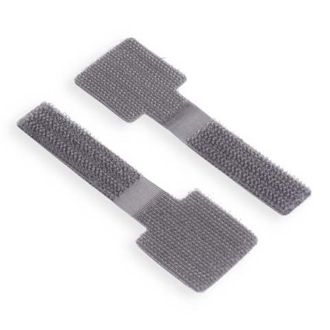Opaska na kable samoprzylepna z rzepem Blue Star PJ-COZ413 - szara (10 szt.)