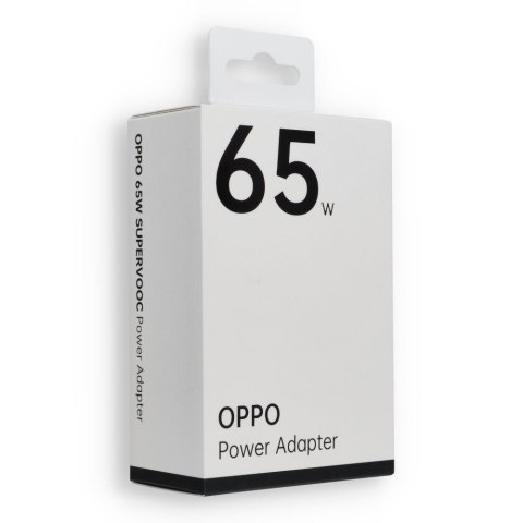 Oryginalna Ładowarka Sieciowa Oppo SuperVOOC VCA7JFEH 65W Power Adapter biała blister