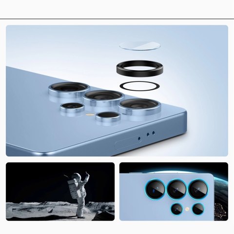 Osłona aparatu Spigen Optik Pro GLAS.TR EZ FIT 2-pack na Samsung Galaxy S25 Ultra - czarna