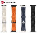 Pasek do Apple Watch Forcell F-Design FA06 dziurki silikon 42 / 44 / 45 / 49 mm pomarańczowy