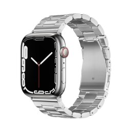 Pasek do Apple Watch Forcell F-Design FA10 zatrzask stal 42 / 44 / 45 / 49 mm srebrny