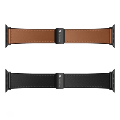 Pasek do Apple Watch Forcell F-Design FA21 magnetyczny skóra ekologiczna 38 / 40 / 41 mm czarny