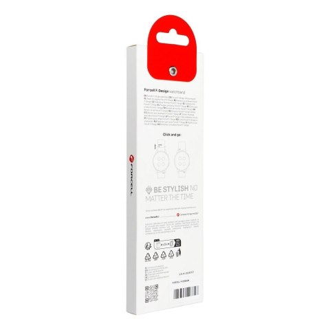 Pasek do Samsung Galaxy Watch Forcell F-Design FS05 sprzączka włókno poliestrowe 22 mm granatowy