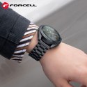 Pasek do Samsung Galaxy Watch Forcell F-Design FS06 zatrzask stal 22 mm czarny