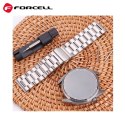 Pasek do Samsung Galaxy Watch Forcell F-Design FS06 zatrzask stal 22 mm srebrny