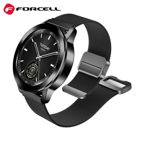 Pasek do Samsung Galaxy Watch Forcell F-Design FS11 magnetyczny stal 22 mm czarny