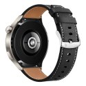 Pasek do Samsung Galaxy Watch Forcell F-Design FS21 dziurki skóra ekologiczna 20 mm czarny