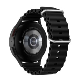 Pasek do Samsung Galaxy Watch Forcell Forcell F-Design FS01 dziurki silikon 20 mm czarny