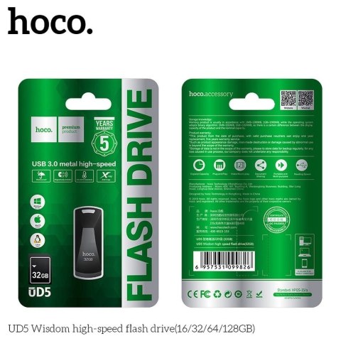 Pendrive 32GB USB 3.0 (USB A) Hoco UD5 szary