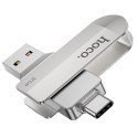 Pendrive 32GB USB 3.0 (USB A + USB C) Hoco UD10 srebrny