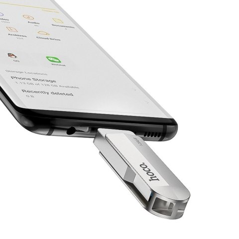 Pendrive 32GB USB 3.0 (USB A + USB C) Hoco UD10 srebrny