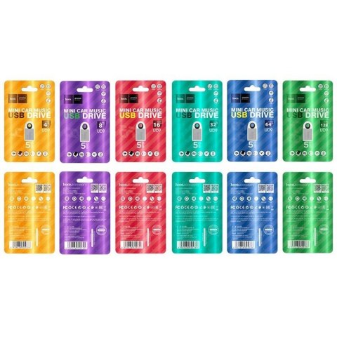 Pendrive 64GB USB 2.0 (USB A) Hoco mini UD9 srebrny