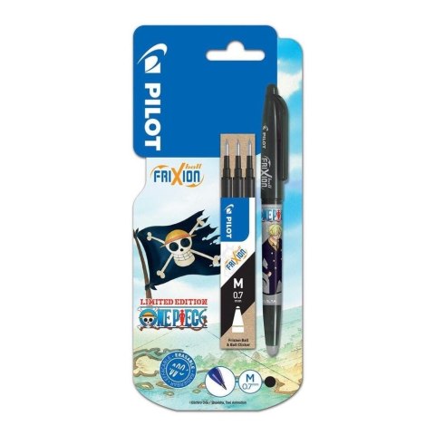 Pióro kulkowe czarny+3 wkłady One Piece