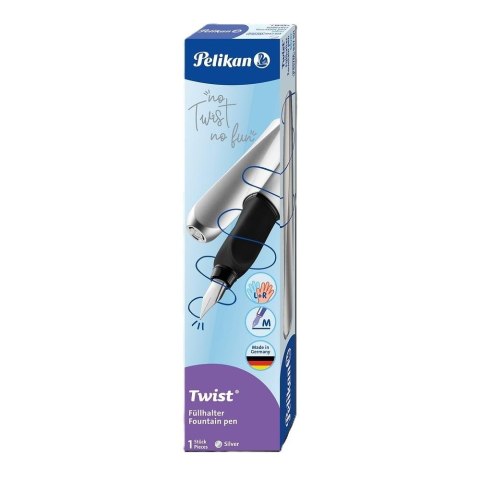 Pióro wieczne Twist P457 M srebrne