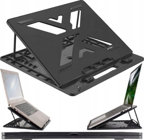 Podstawka pod laptop regulowana ART P14 czarna