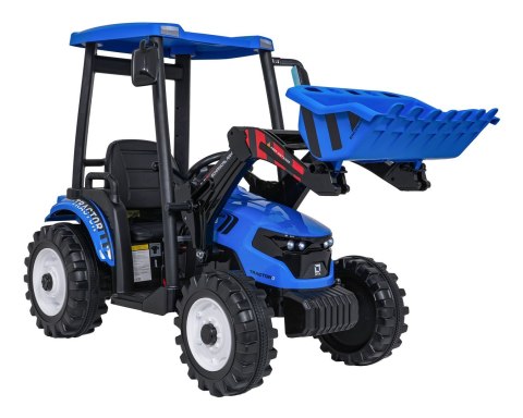 Pojazd MEGA Traktor D68 Z Przyczepką Niebieski