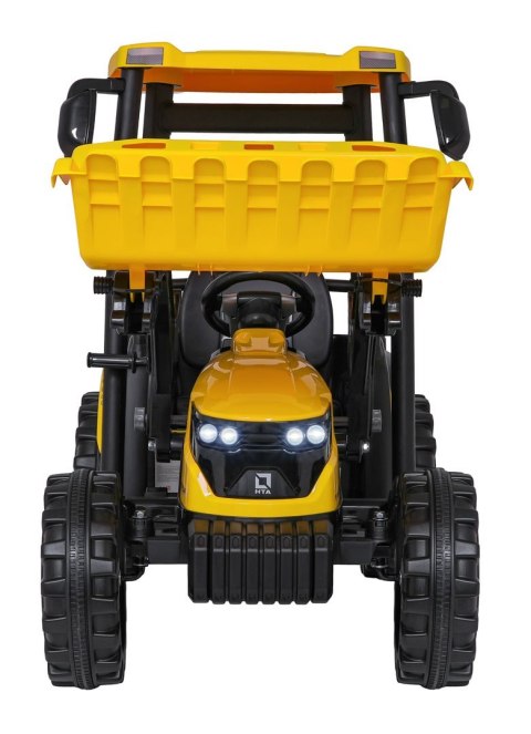 Pojazd MEGA Traktor D68 Z Przyczepką Żółty