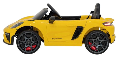 Pojazd Porsche Spyder RS 718 Żółty samochód sportowy