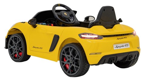 Pojazd Porsche Spyder RS 718 Żółty samochód sportowy