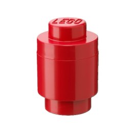 Pojemnik klocek LEGO(R) okrągły czerwony