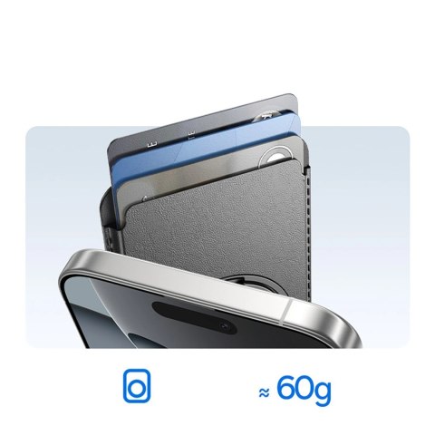 Portfel magnetyczny Baseus MagPro 3 z podstawką kompatybilny z MagSafe - czarny