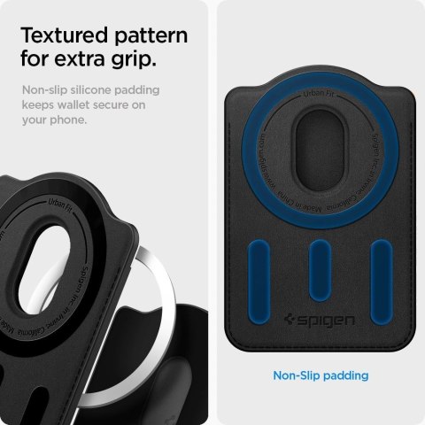 Portfel magnetyczny Spigen Urban Fit MagSafe na telefon - czarny