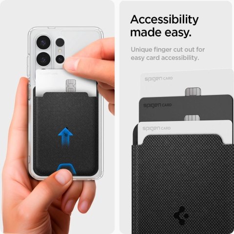 Portfel magnetyczny Spigen Urban Fit MagSafe na telefon - czarny