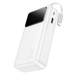 Powerbank 20000 mAh QC PD 22,5W 2A z wbudowanym kablem USB C Hoco Q41 biały