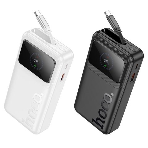 Powerbank 20000 mAh QC PD 22,5W 2A z wbudowanym kablem USB C Hoco Q41 biały
