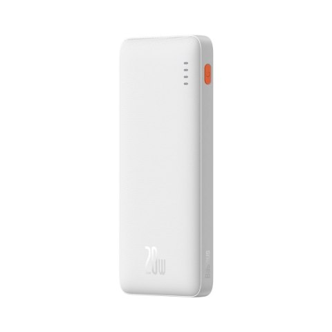 Powerbank Baseus Airpow 20W 10000mAh z kablem Baseus Simple Series USB-A - USB-C 30 cm - biały